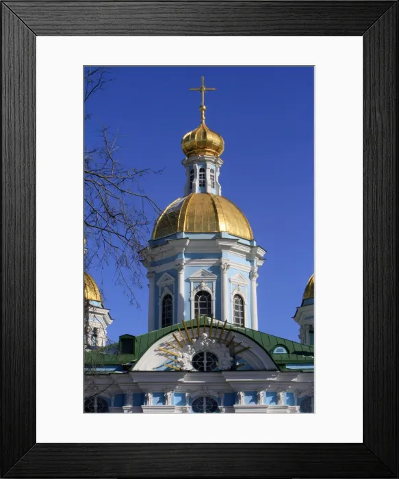 Framed Print : Dome. St. Nicholas Naval Cathedral, St. Petersburg, Russia, Europe Framed Print : Dome. St. Nicholas Naval Cathedral, St. Petersburg, Russia, Europe