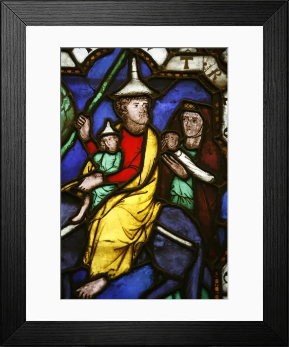 Framed Print : Stained glass of Moses and the Exodus, Klosterneuburg, Austria, Europe Framed Print : Stained glass of Moses and the Exodus, Klosterneuburg, Austria, Europe