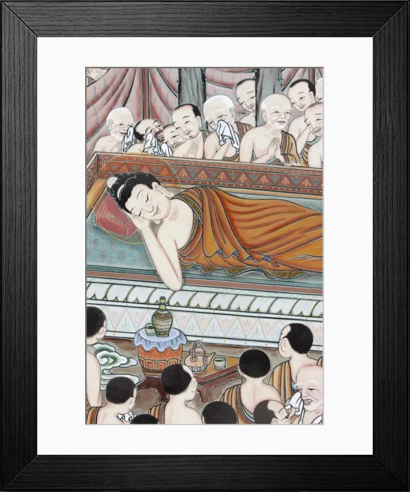 Framed Print : After 45 years of teaching the Dharma, the Buddha passed into Parinirvana Framed Print : After 45 years of teaching the Dharma, the Buddha passed into Parinirvana