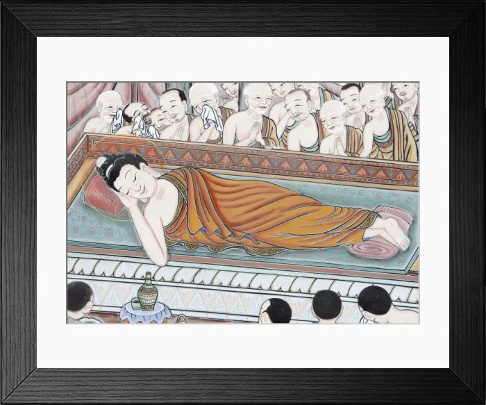 Framed Print : After 45 years of teaching the Dharma, the Buddha passed into Parinirvana Framed Print : After 45 years of teaching the Dharma, the Buddha passed into Parinirvana