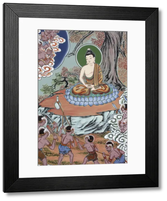 Framed Print : Temptation and Enlightenment depicted in the Life of Buddha, Seoul, South Korea, Asia Framed Print : Temptation and Enlightenment depicted in the Life of Buddha, Seoul, South Korea, Asia