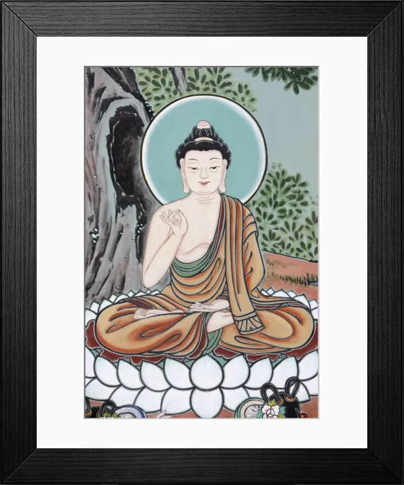 Framed Print : The Buddha teaching depicted in the Life of Buddha, Seoul, South Korea, Asia Framed Print : The Buddha teaching depicted in the Life of Buddha, Seoul, South Korea, Asia