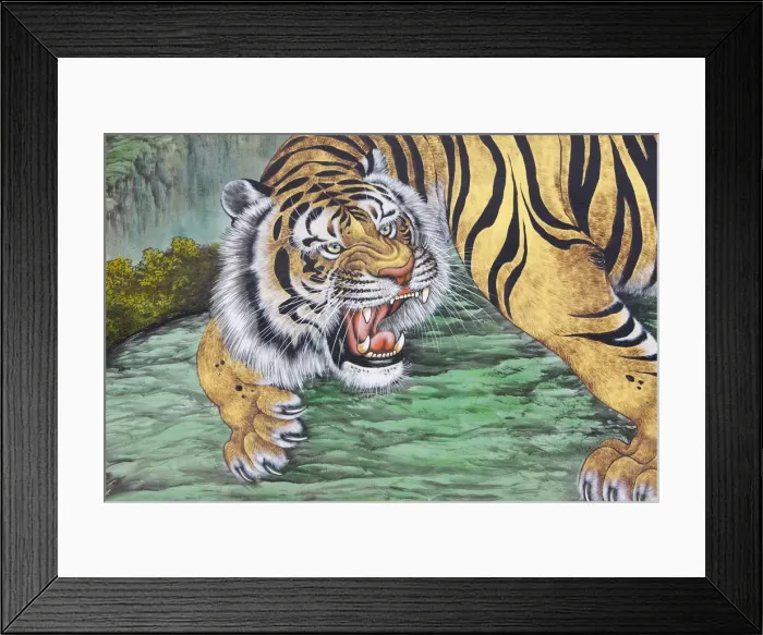 Framed Print : Tiger painting at Bongeunsa temple, Seoul, South Korea, Asia Framed Print : Tiger painting at Bongeunsa temple, Seoul, South Korea, Asia