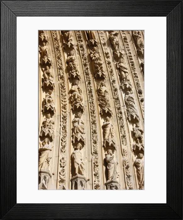 Framed Print : Detail of arches on the west front of Reims cathedral, UNESCO World Heritage Site, Reims Framed Print : Detail of arches on the west front of Reims cathedral, UNESCO World Heritage Site, Reims