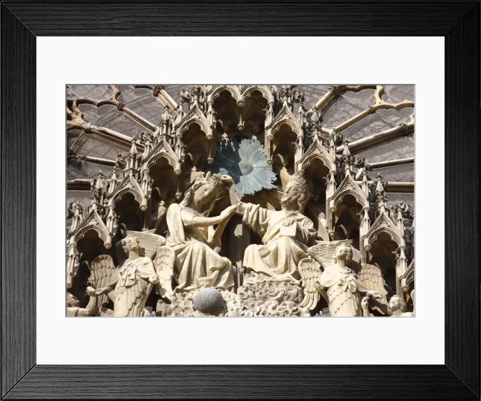 Framed Print : Marys Coronation, Marys Gate, Reims Cathedral, UNESCO World Heritage Site Framed Print : Marys Coronation, Marys Gate, Reims Cathedral, UNESCO World Heritage Site
