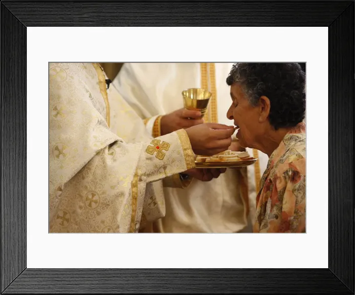 Framed Print : Eurcharist during Sunday Mass in Haifa Melkite Cathedral, Haifa, Israel, Middle East Framed Print : Eurcharist during Sunday Mass in Haifa Melkite Cathedral, Haifa, Israel, Middle East