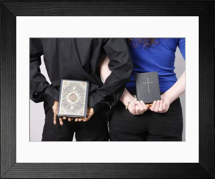 Framed Print : Bible and Koran, Paris, France, Europe Framed Print : Bible and Koran, Paris, France, Europe