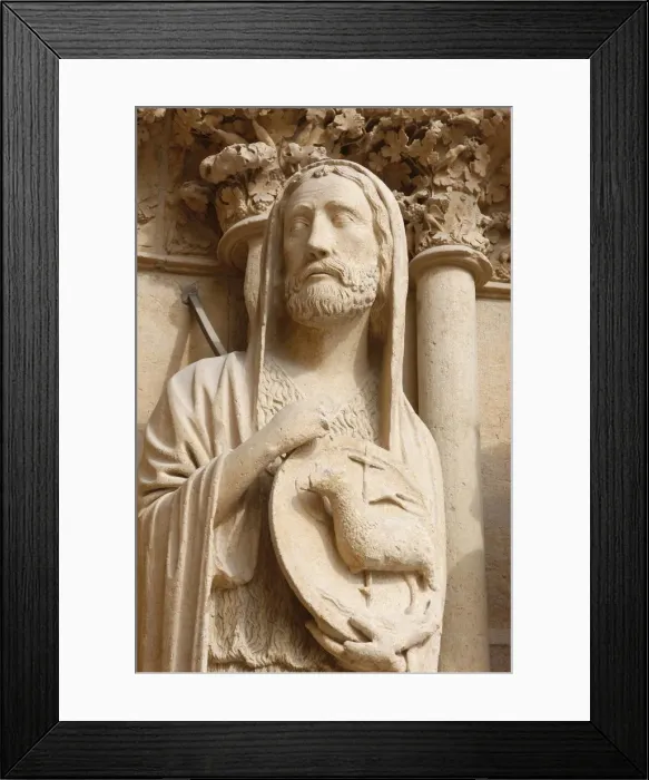 Framed Print : John the Baptist, west front, Reims cathedral, UNESCO World Heritage Site, Reims, Marne Framed Print : John the Baptist, west front, Reims cathedral, UNESCO World Heritage Site, Reims, Marne