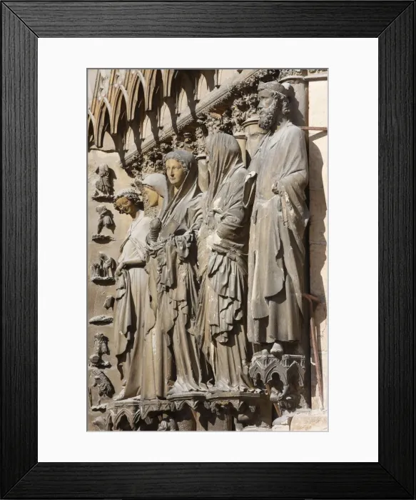 Framed Print : Statues of the Angel of Annunciation and Virgin Mary, Mary and Elizabeth Framed Print : Statues of the Angel of Annunciation and Virgin Mary, Mary and Elizabeth