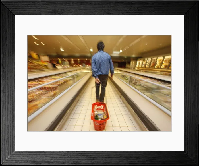 Framed Print : Supermarket, Levallois Perret, Ile de France, France, Europe Framed Print : Supermarket, Levallois Perret, Ile de France, France, Europe