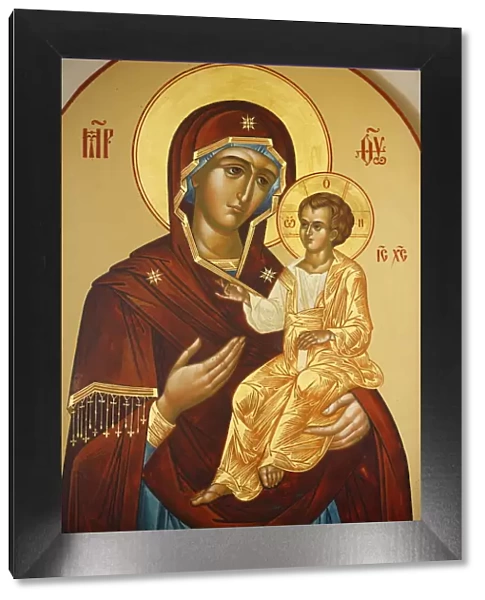 Icon of the Virgin and Child in Mary Magdalene Russian Orthodox church on Mount of Olives