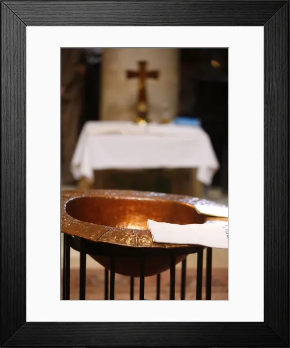 Framed Print : Baptistery, Saint-Julien-le-Pauvre Melkite church, Paris, France, Europe Framed Print : Baptistery, Saint-Julien-le-Pauvre Melkite church, Paris, France, Europe