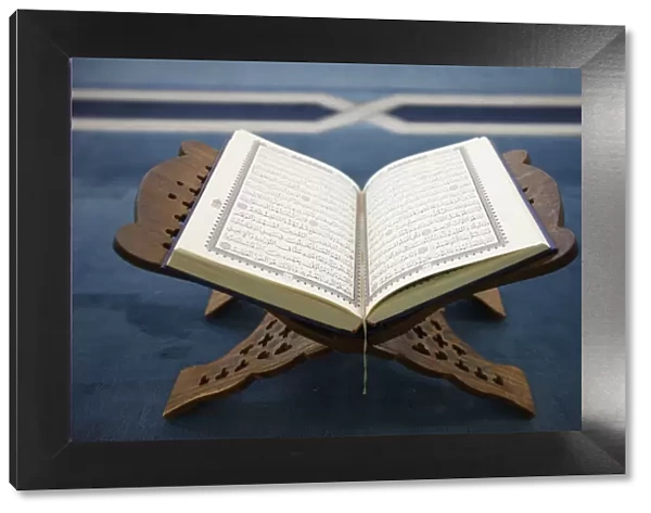 Koran on stand, Dubai, United Arab Emirates, Middle East