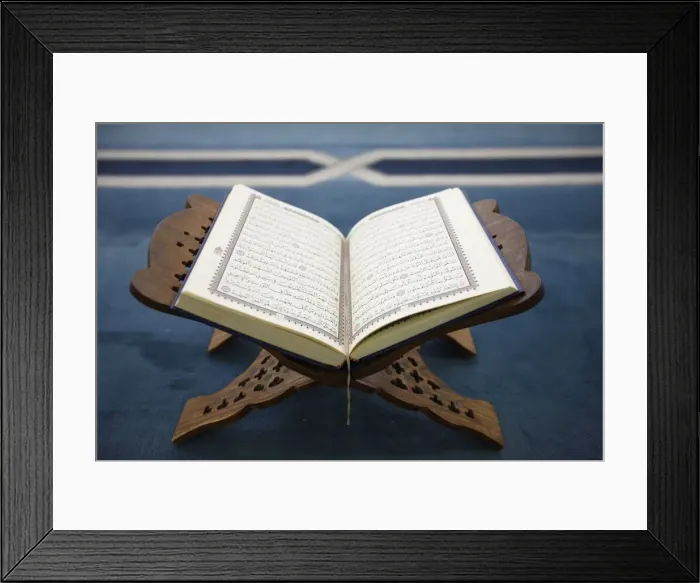 Framed Print : Koran on stand, Dubai, United Arab Emirates, Middle East Framed Print : Koran on stand, Dubai, United Arab Emirates, Middle East