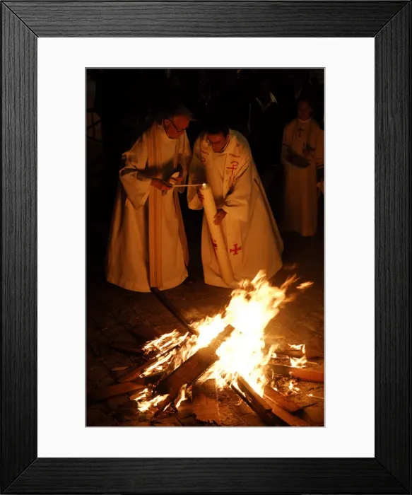 Framed Print : Easter vigil, Paris, Ile de France, France, Europe Framed Print : Easter vigil, Paris, Ile de France, France, Europe