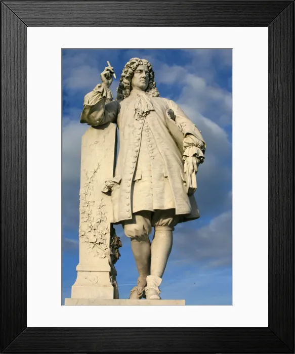 Framed Print : Statue of La Bruyere, Chantilly Castle, Oise, France, Europe Framed Print : Statue of La Bruyere, Chantilly Castle, Oise, France, Europe