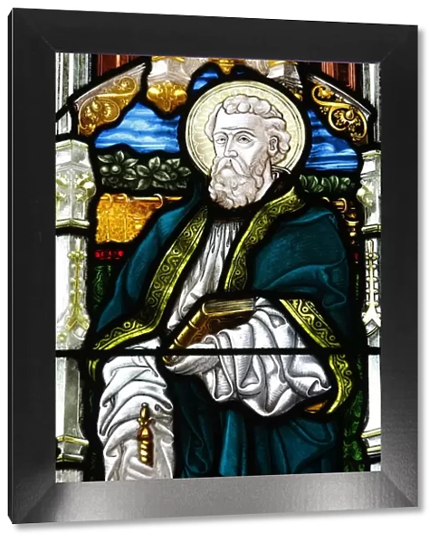 St. Paul, 19th century stained glass in St. Johns Anglican church, Sydney