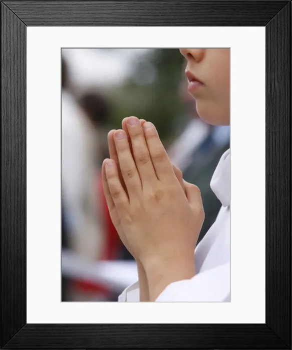 Framed Print : Youth praying, Paris, France, Europe Framed Print : Youth praying, Paris, France, Europe