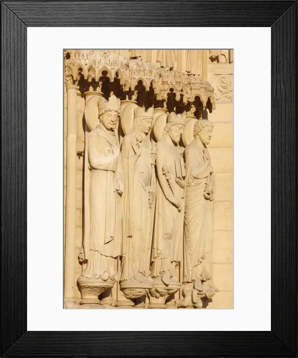 Framed Print : St. Annes gate sculptures of King and Queen of Sheba, Solomon and St Framed Print : St. Annes gate sculptures of King and Queen of Sheba, Solomon and St