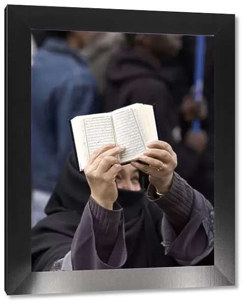 Demonstration in France against the ban on Islamic veil in schools, Paris, France, Europe