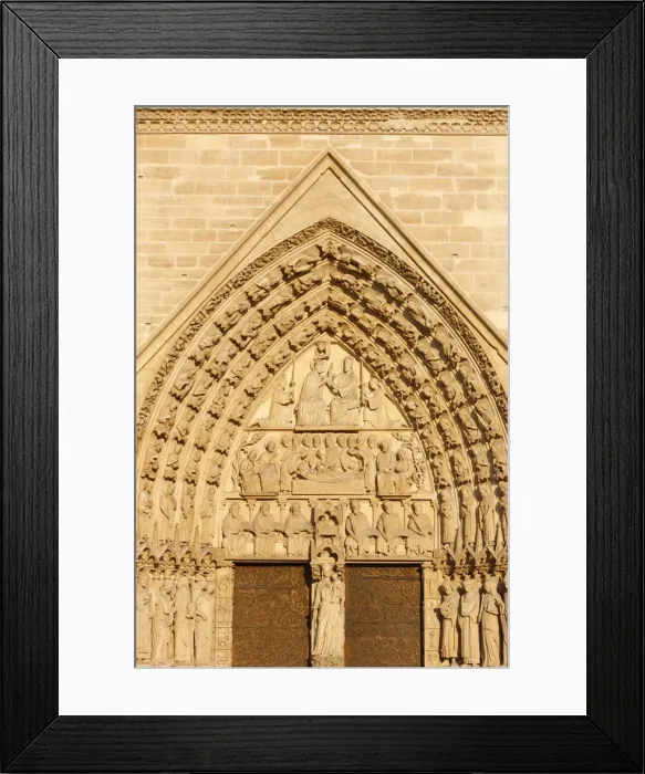 Framed Print : Virgins Gate tympanum, west front, Notre Dame Cathedral, UNESCO World Heritage Site Framed Print : Virgins Gate tympanum, west front, Notre Dame Cathedral, UNESCO World Heritage Site