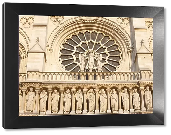 Kings Gallery, west front, Notre Dame Cathedral, UNESCO World Heritage Site, Paris