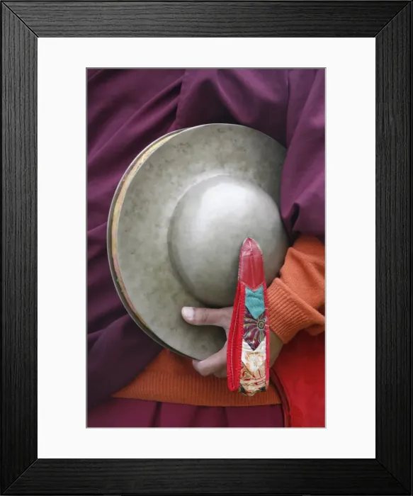 Framed Print : Tibetan gong, Paris, Ile de France, France, Europe Framed Print : Tibetan gong, Paris, Ile de France, France, Europe