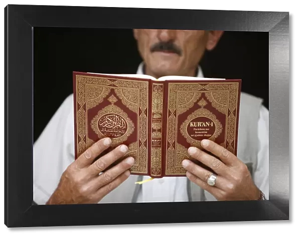 Bektachi reading Koran, Kruja, Albania, Europe