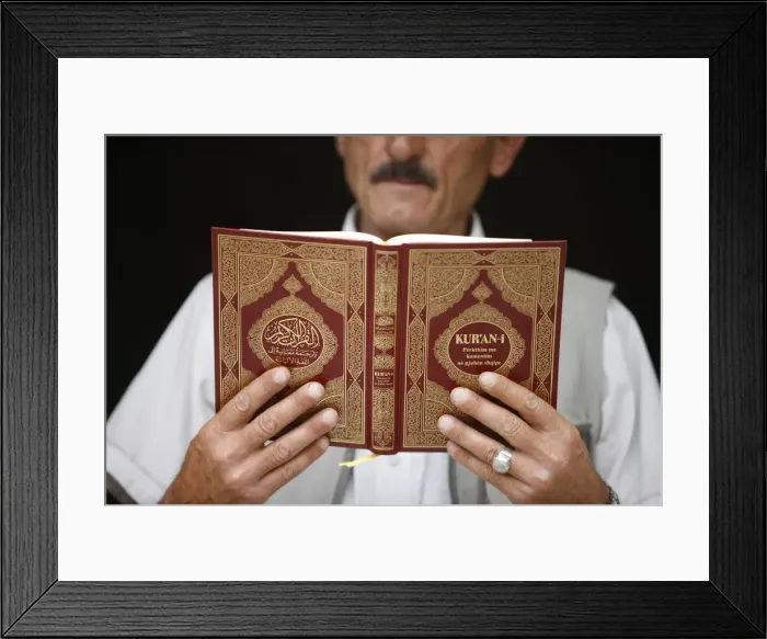 Framed Print : Bektachi reading Koran, Kruja, Albania, Europe Framed Print : Bektachi reading Koran, Kruja, Albania, Europe