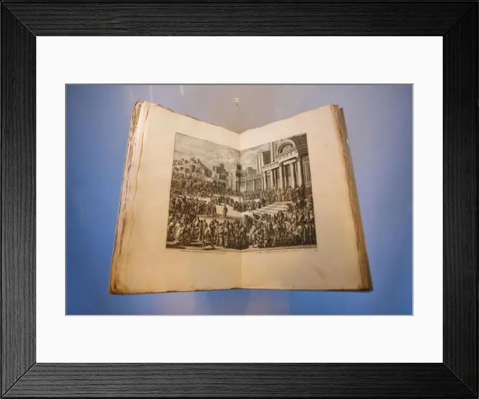 Framed Print : Old Bible in the International Museum of the Reformation, Geneva, Switzerland, Europe Framed Print : Old Bible in the International Museum of the Reformation, Geneva, Switzerland, Europe