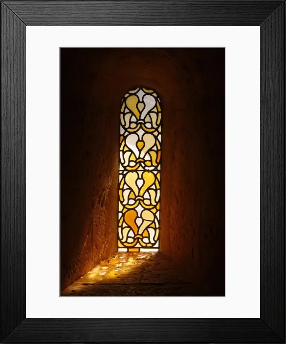 Framed Print : Stained glass, Thoronet abbey church, Thoronet, Var, Provence, France, Europe Framed Print : Stained glass, Thoronet abbey church, Thoronet, Var, Provence, France, Europe