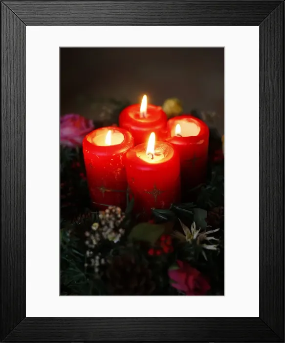 Framed Print : Advent candles, France, Europe Framed Print : Advent candles, France, Europe