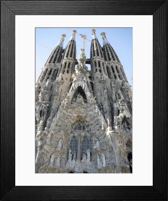 Framed Print : Nativity gate, Sagrada Familia, UNESCO World Heritage Site, Barcelona, Catalonia, Spain