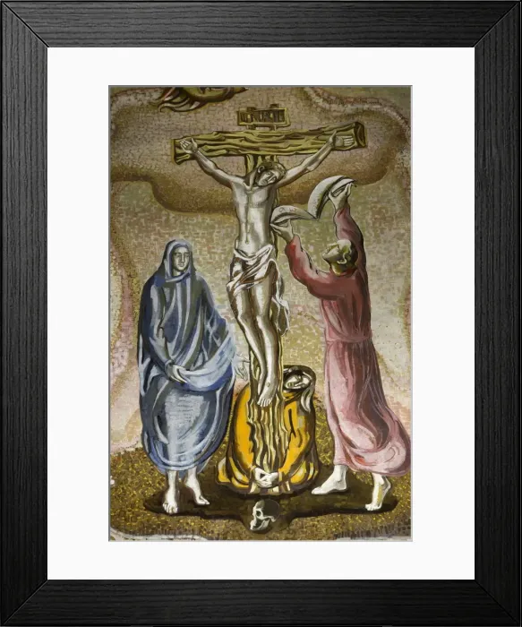 Framed Print : Mosaic of the Crucifixion in Saint-Antoine de Padoue church, Paris, France, Europe Framed Print : Mosaic of the Crucifixion in Saint-Antoine de Padoue church, Paris, France, Europe