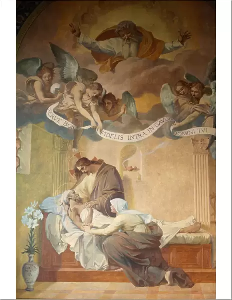 Saint Josephs death by Henri Pinta painted in 1915, Saint-Francois-Xavier church