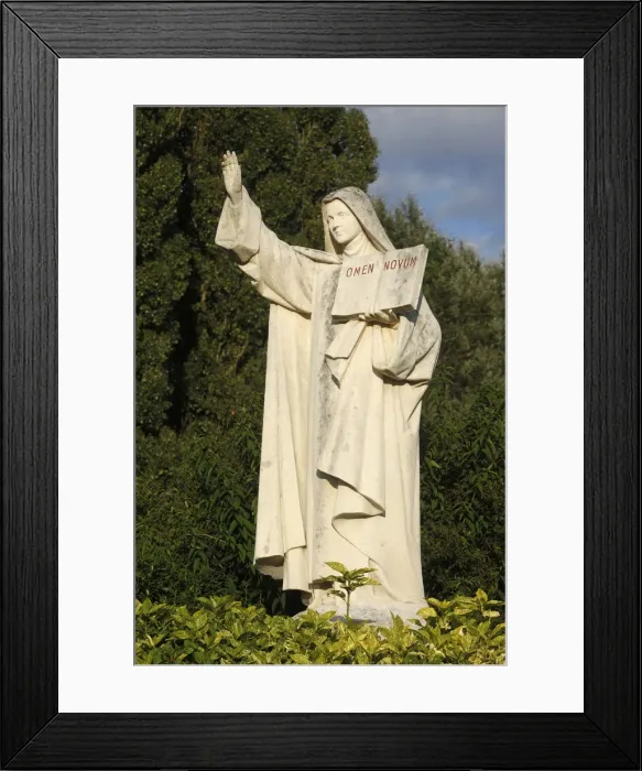 Framed Print : Statue of St. Therese de Lisieux outside Basilica, Lisieux, Normandy, France, Europe