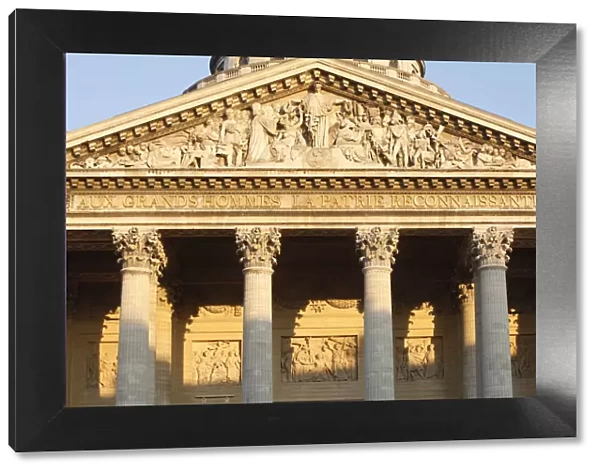 Pediment and columns of the Pantheon, Paris, France, Europe