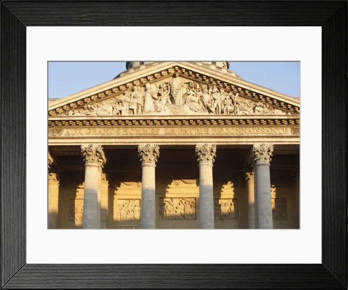 Framed Print : Pediment and columns of the Pantheon, Paris, France, Europe Framed Print : Pediment and columns of the Pantheon, Paris, France, Europe