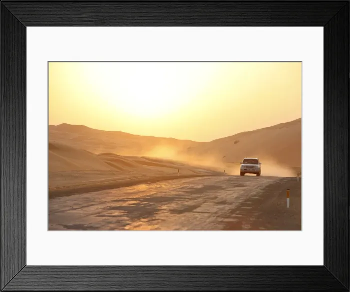 Framed Print : Four-wheel drive in Liwa desert, Abu Dhabi, United Arab Emirates, Middle East Framed Print : Four-wheel drive in Liwa desert, Abu Dhabi, United Arab Emirates, Middle East