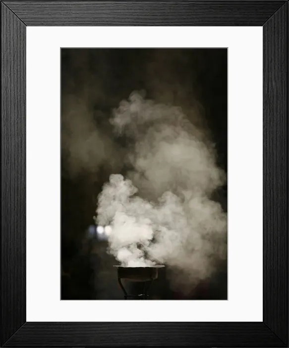 Framed Print : Incense burning in Paris cathedral, Paris, France, Europe Framed Print : Incense burning in Paris cathedral, Paris, France, Europe