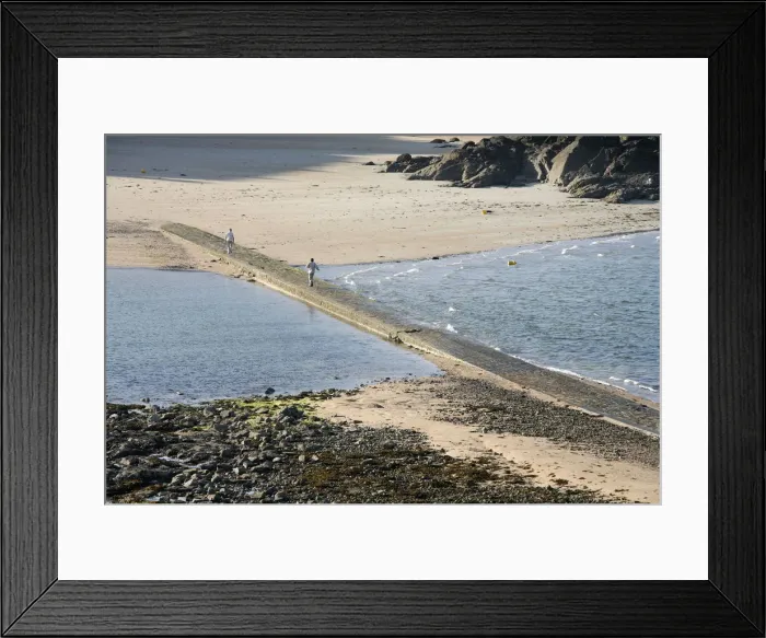 Framed Print : Path leading from St. Malo to Grand-Be island, St. Malo, Ille-et-Vilaine, Brittany Framed Print : Path leading from St. Malo to Grand-Be island, St. Malo, Ille-et-Vilaine, Brittany