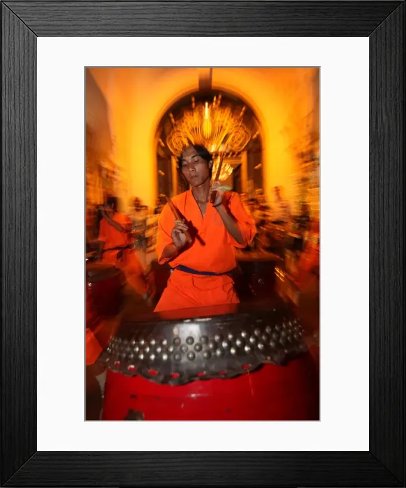 Framed Print : Drum and percussion music for the traditional Chinese New Year Lion Dance Framed Print : Drum and percussion music for the traditional Chinese New Year Lion Dance
