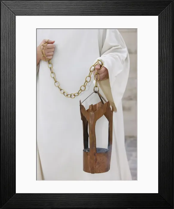 Framed Print : Altar boy holding a censer, Paris, France, Europe Framed Print : Altar boy holding a censer, Paris, France, Europe