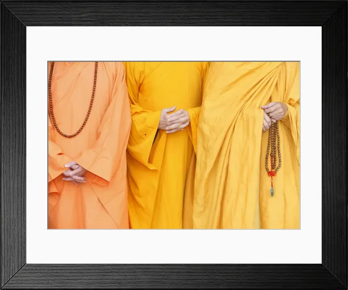 Framed Print : Buddhist monks, Thiais, Val de Marne, France, Europe Framed Print : Buddhist monks, Thiais, Val de Marne, France, Europe