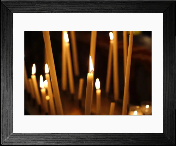 Framed Print : Church candles, Paris, France, Europe Framed Print : Church candles, Paris, France, Europe