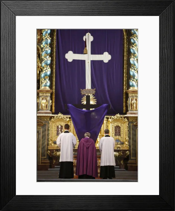 Framed Print : Good Friday service, Gottweig Benedictine Abbey, Gottweig, Lower Austria, Austria