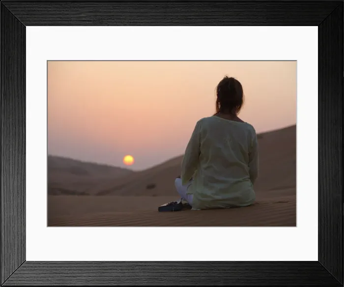 Framed Print : Woman with Bible in the desert, Abu Dhabi, United Arab Emirates, Middle East Framed Print : Woman with Bible in the desert, Abu Dhabi, United Arab Emirates, Middle East
