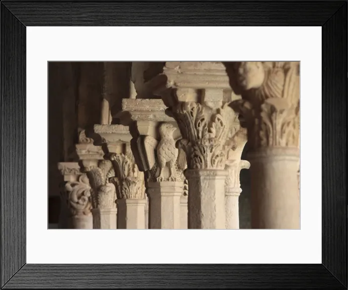 Framed Print : Capitals in the Cloister of Saint Sauveur cathedral, Aix en Provence, Bouches du Rhone Framed Print : Capitals in the Cloister of Saint Sauveur cathedral, Aix en Provence, Bouches du Rhone
