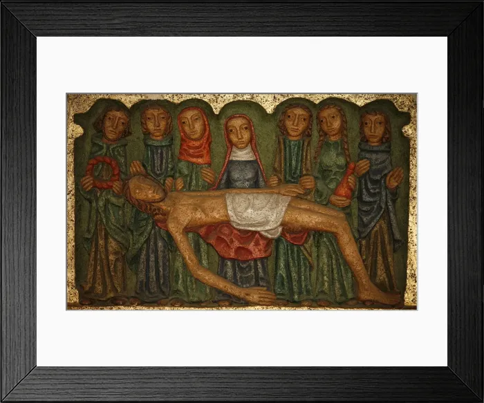 Framed Print : Main altar sculpture dating from 1980, of Jesus taken down from the cross Framed Print : Main altar sculpture dating from 1980, of Jesus taken down from the cross