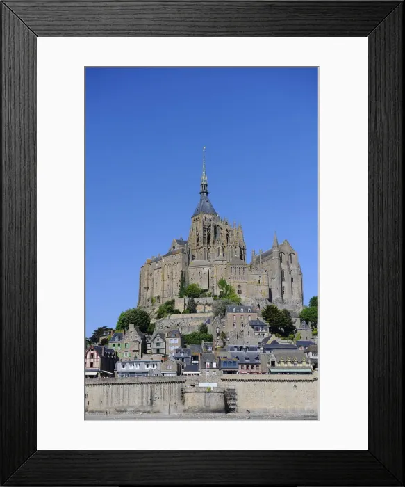 Framed Print : Abbey of Mont Saint-Michel, UNESCO World Heritage Site, Manche, Normandy, France, Europe